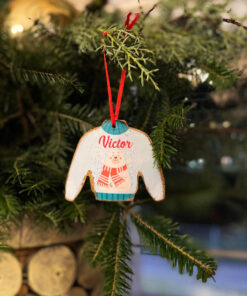 Alternative view of Ornament Personalizat Pulover de Craciun Urs
