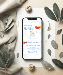 Invitatie digitala botez Micul Print Zburator