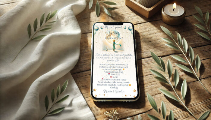 Invitatie digitala Video Aniversare sau Botez Micul Print