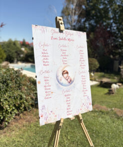 Semn personalizat așezarea invitaților la mese-Fetita pe Luna