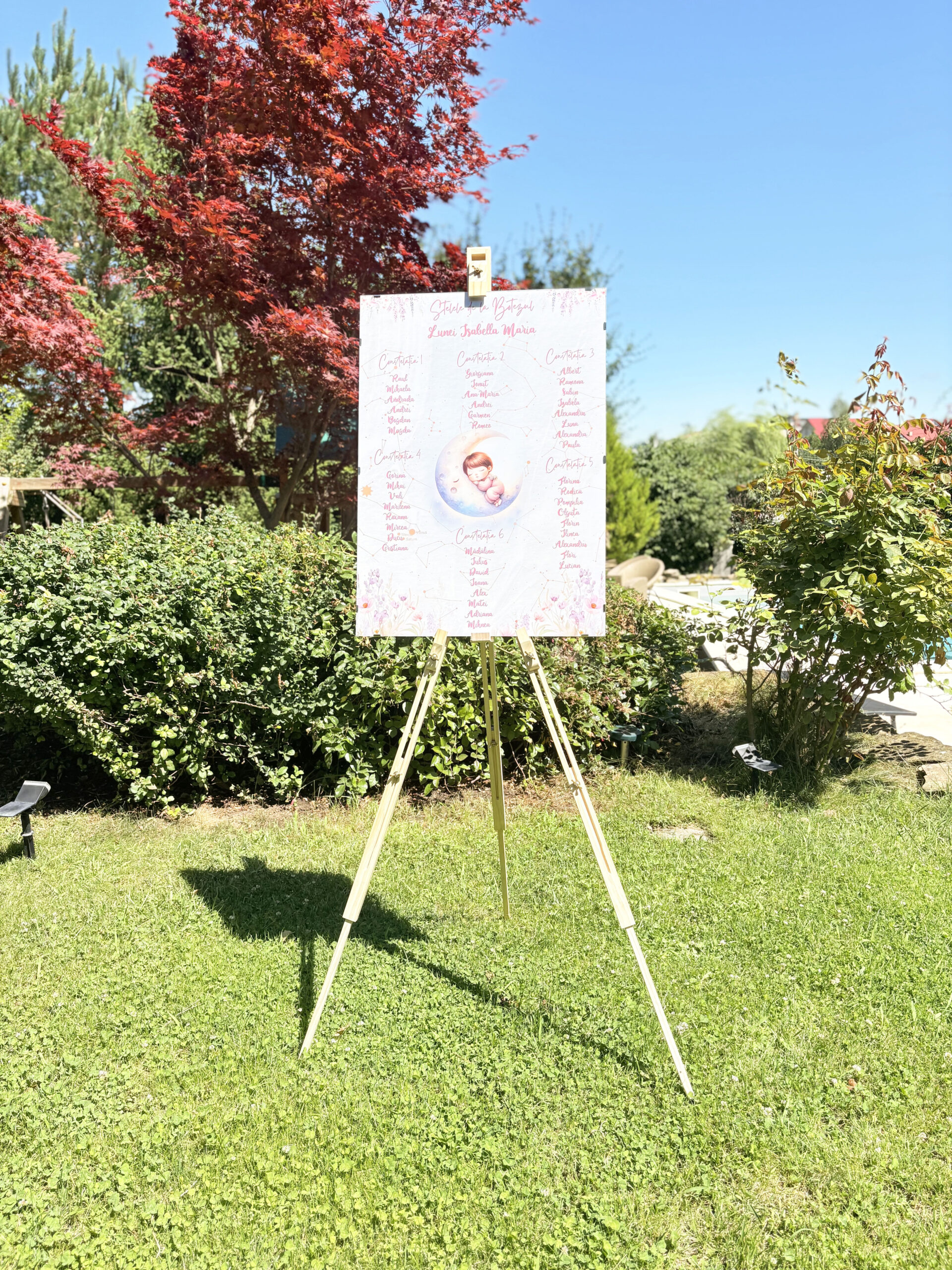 Semn personalizat așezarea invitaților la mese-Fetita pe Luna - imagine 2