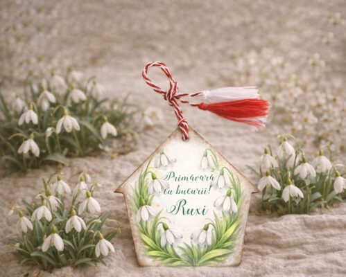 Martisor personalizat casuta Ghiocei