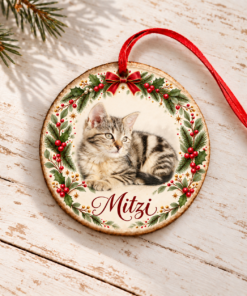 Alternative view of Ornament foto personalizat pentru animale de companie – cu poza și numele câinelui sau pisicii